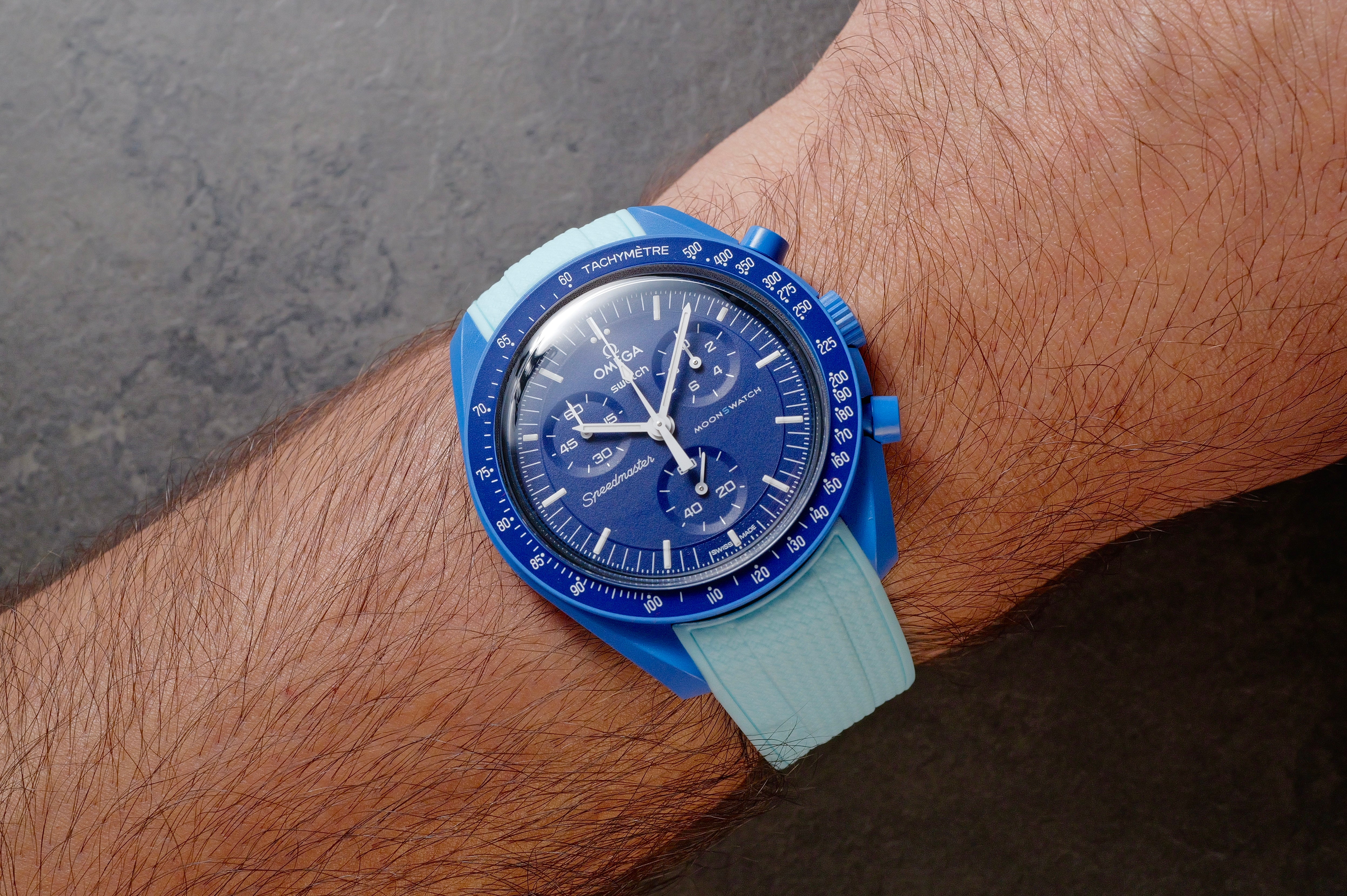 Omega X Swatch MoonSwatch Rubber Strap, Light Blue