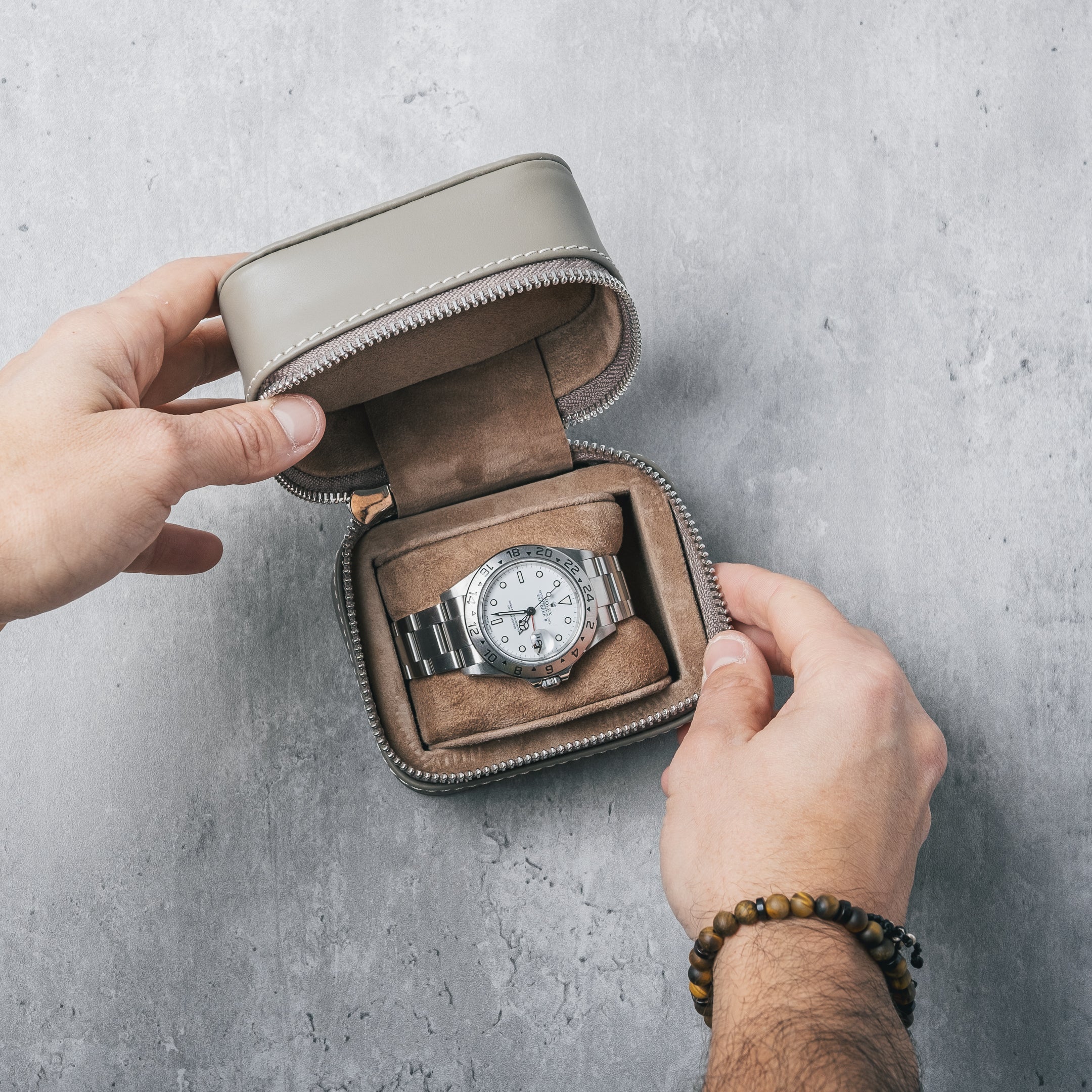 Watchbox "Zip-Case" for 1 Watch, Ash Grey