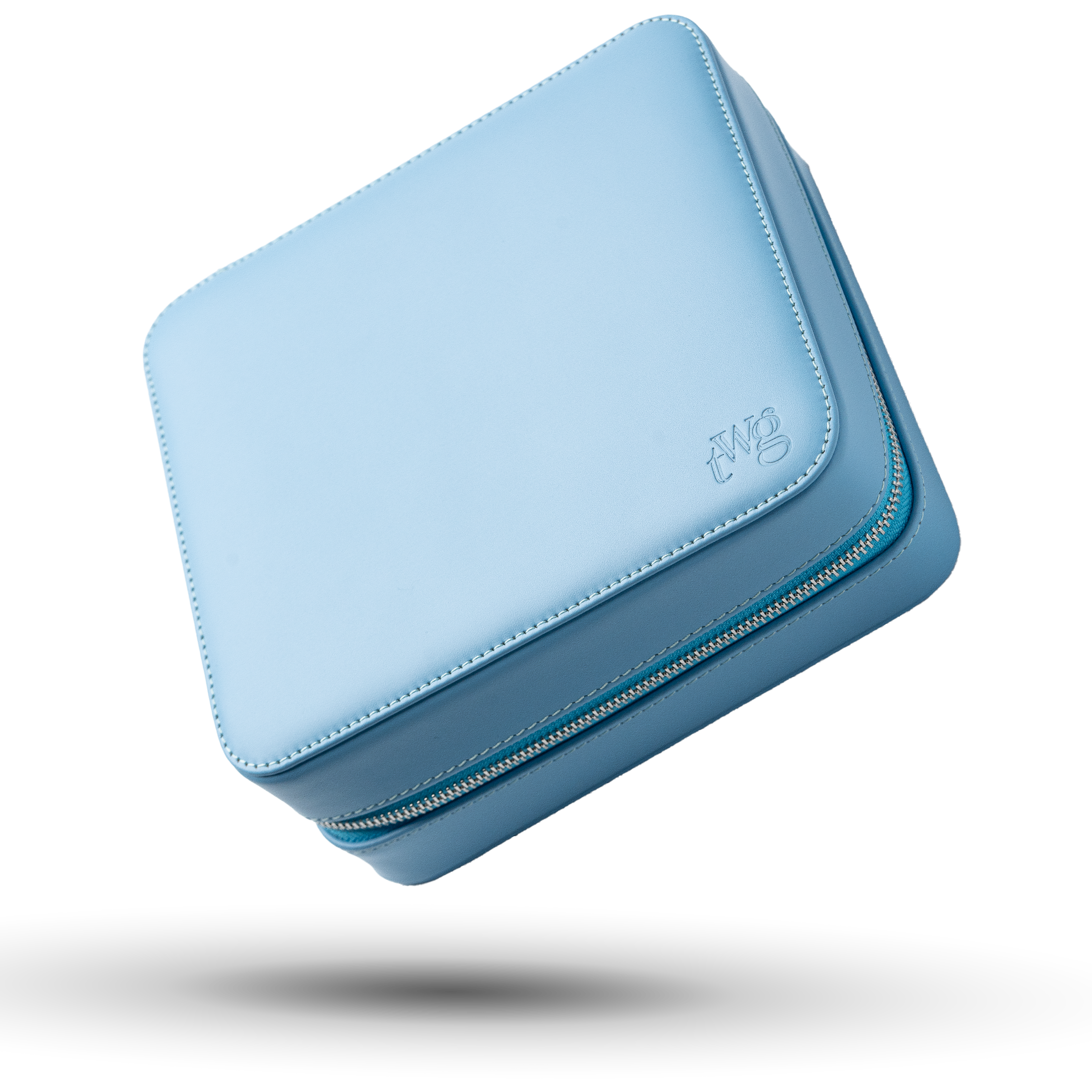 Uhrenbox Zip Case für 6 Uhren in Blau – Modell Cotton Candy, geschlossen