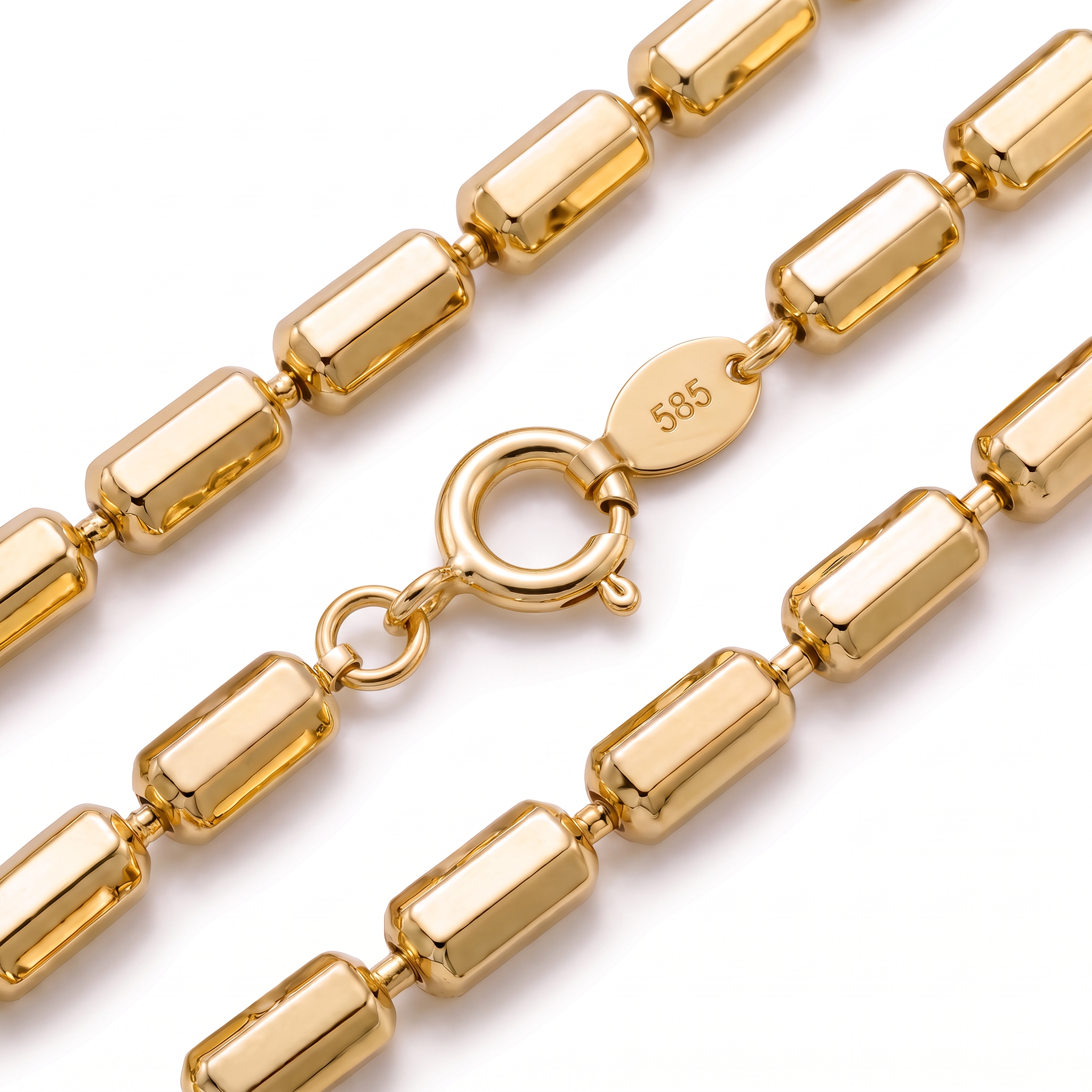 Rice Link Bracelet, 14K Gold