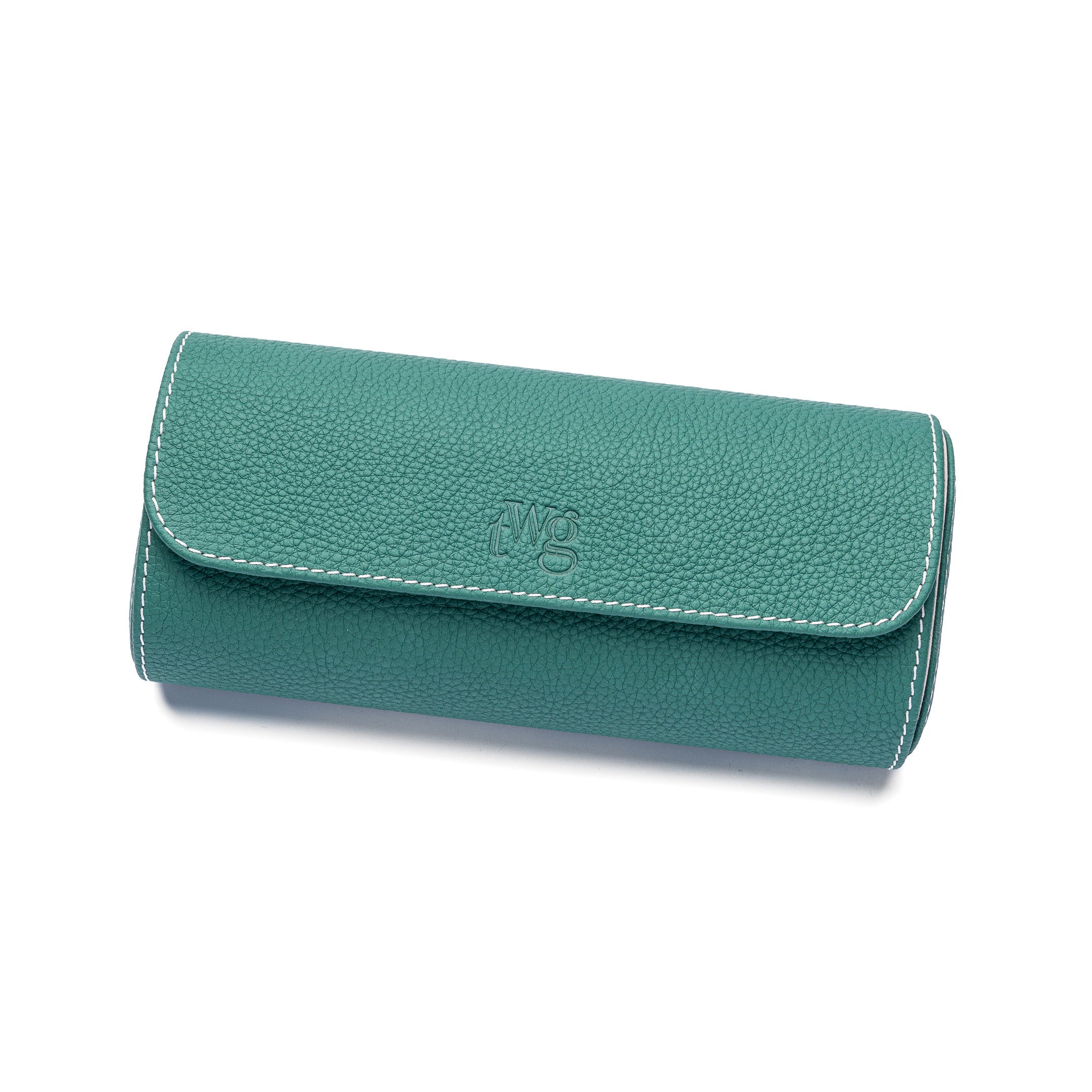 Uhrenrolle für 3 Uhren in Dunkelgrün – stilvolle Lederrolle für elegante Uhrenaufbewahrung