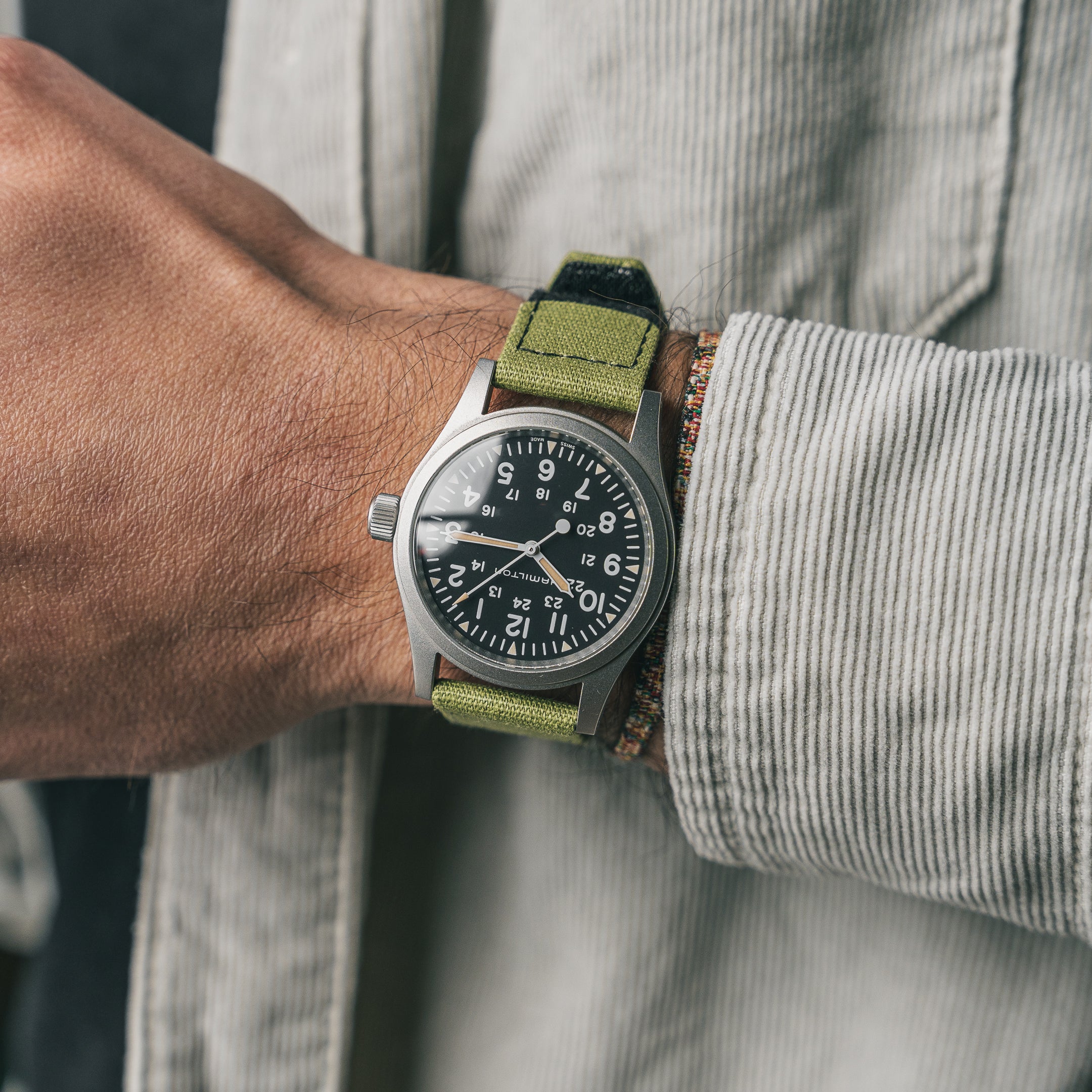 Canvasband mit Klettverschluss, grün