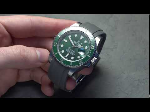 Premium Rolex Ersatzband aus vulkanisiertem Kautschuk – sportlich-eleganter Look - Video