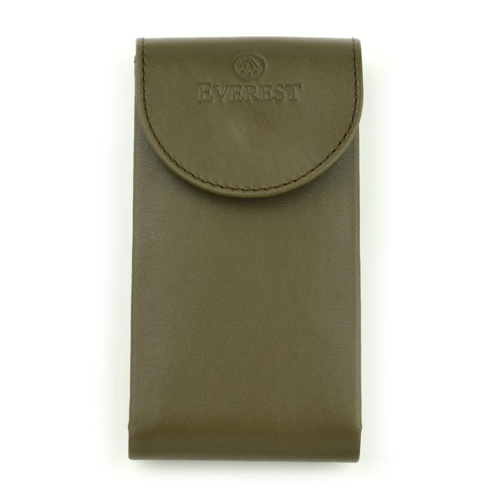 Hochwertiges Echtleder-Uhrenetui mit feiner Naht und weichem Finish, Grün