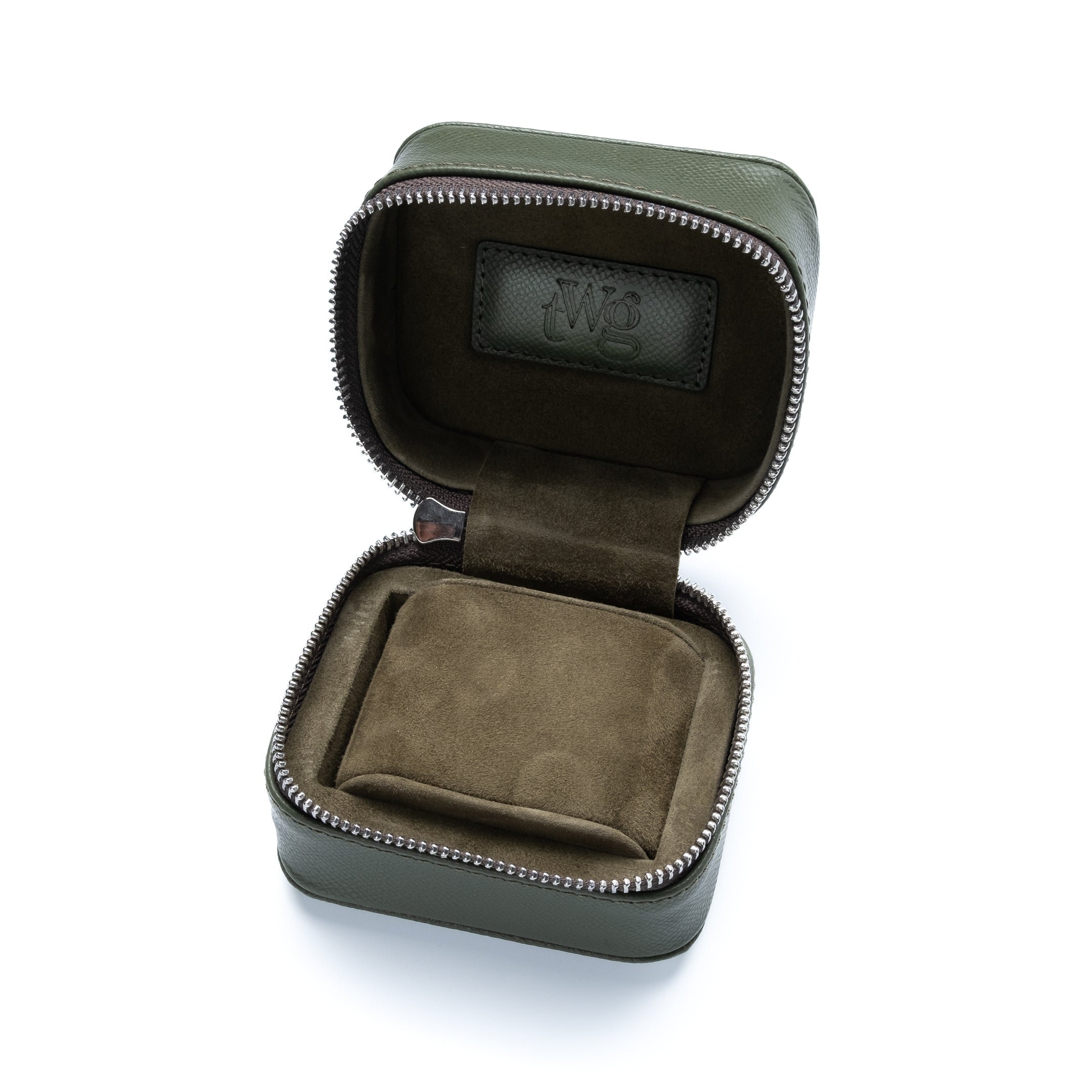 Uhrenbox "Zip-Case" für 1 Uhr, Grün
