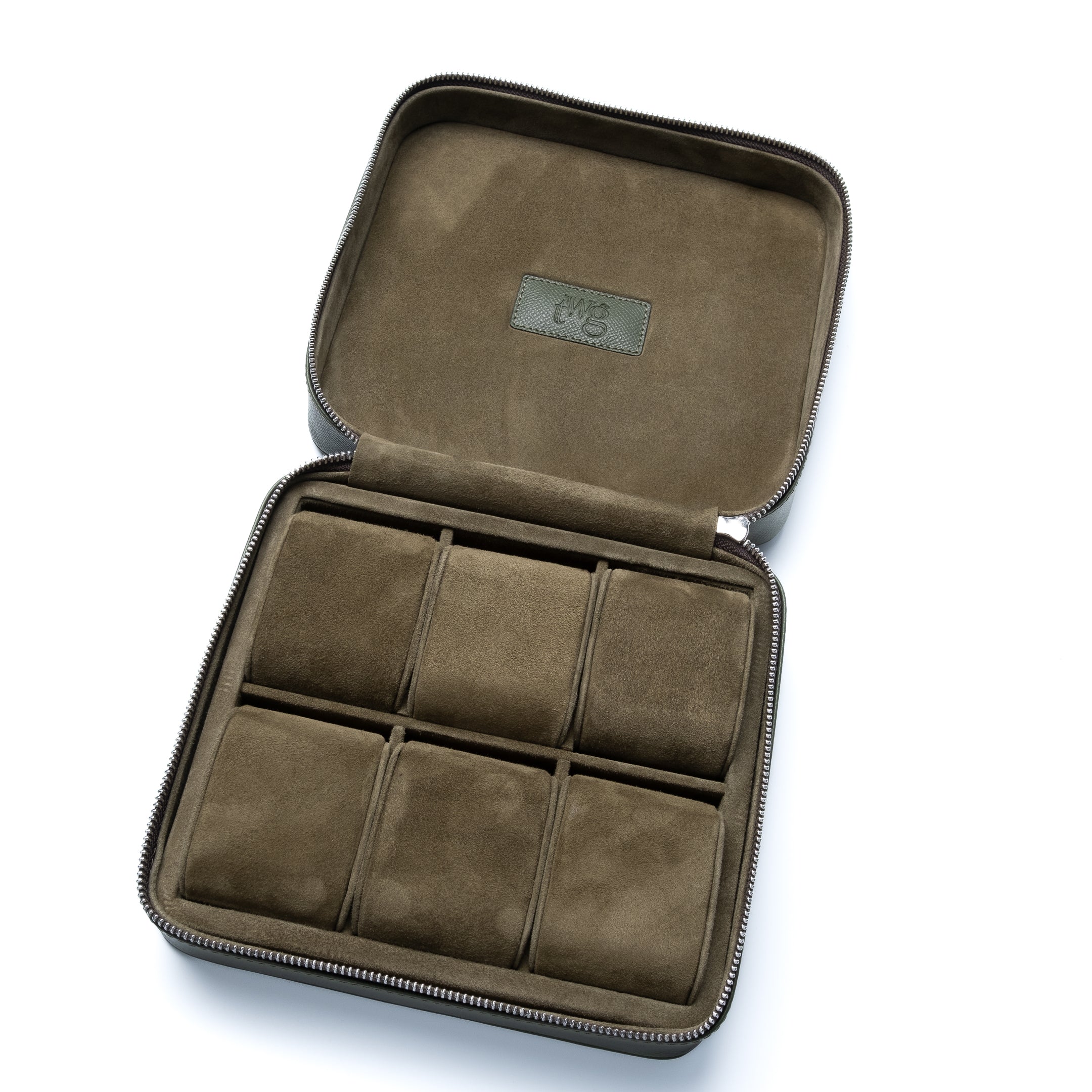 Uhrenbox "Zip-Case" für 6 Uhren, Grün