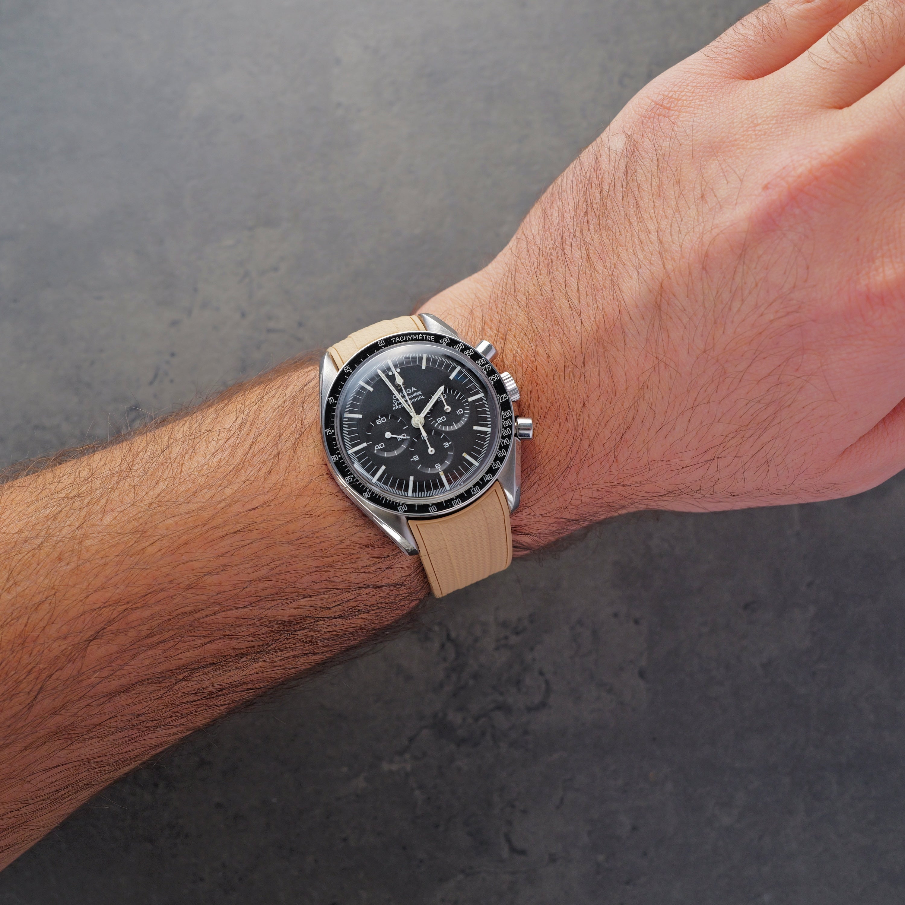 Omega X Swatch MoonSwatch Kautschukband, Beige