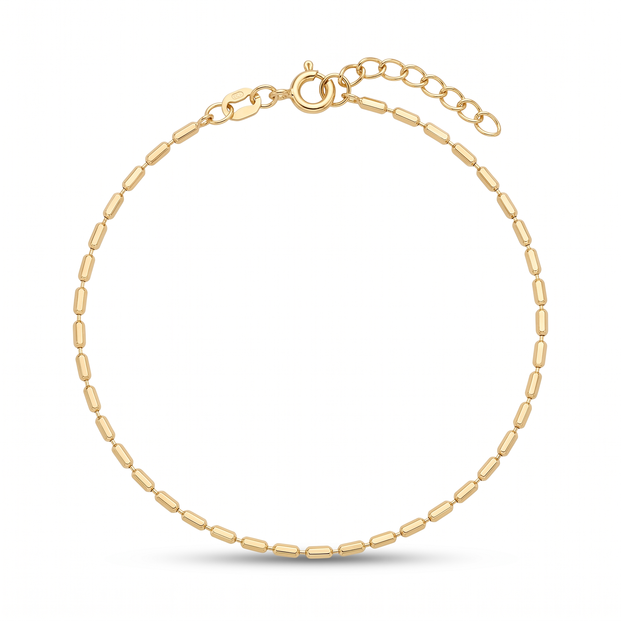 Rice Link Bracelet, 14K Gold