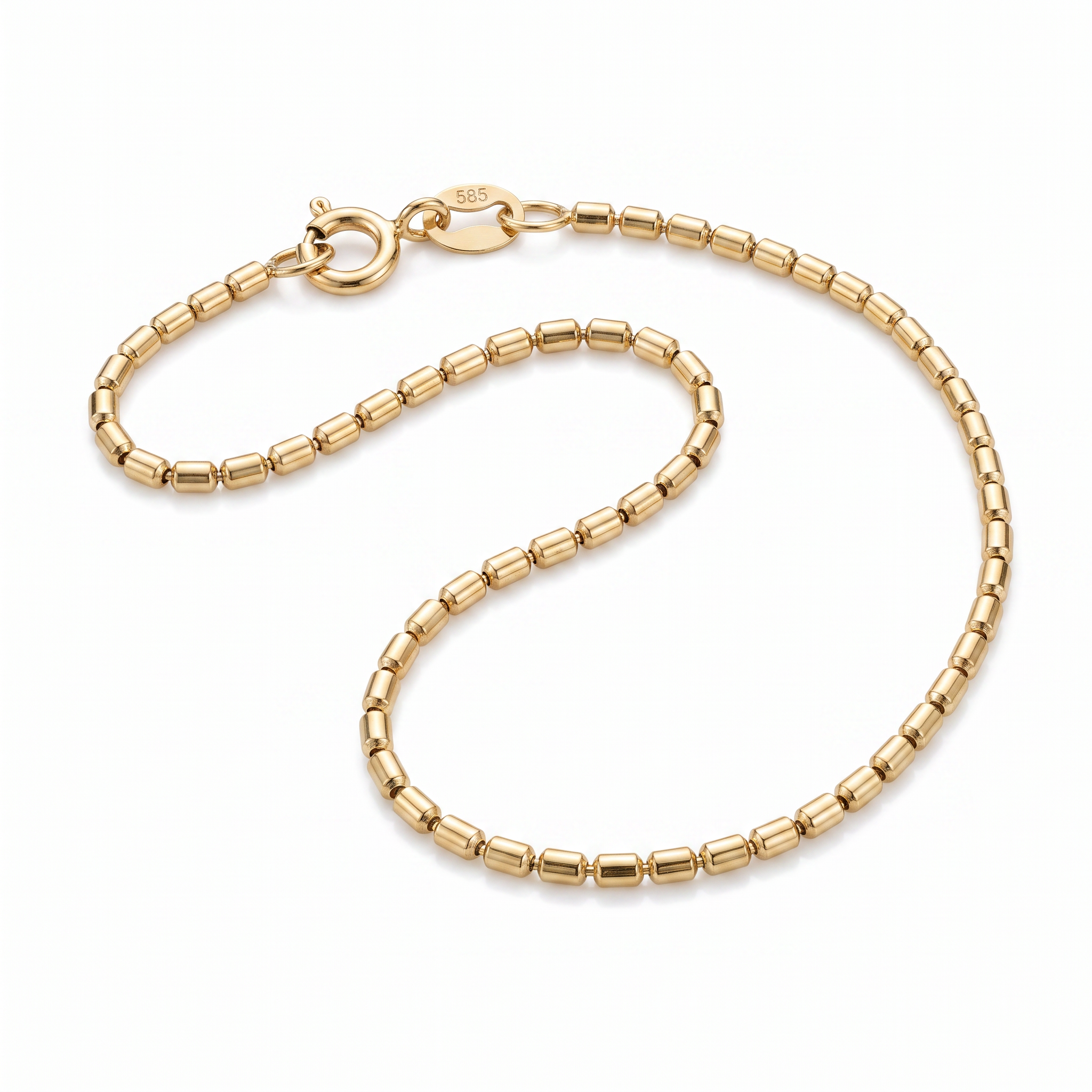 Rice Link Bracelet, 14K Gold