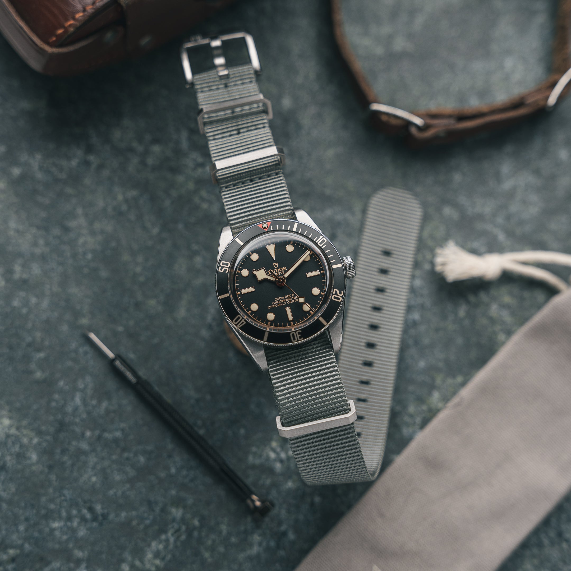 Horizon NATO Strap, Grey, Tudor Black Bay