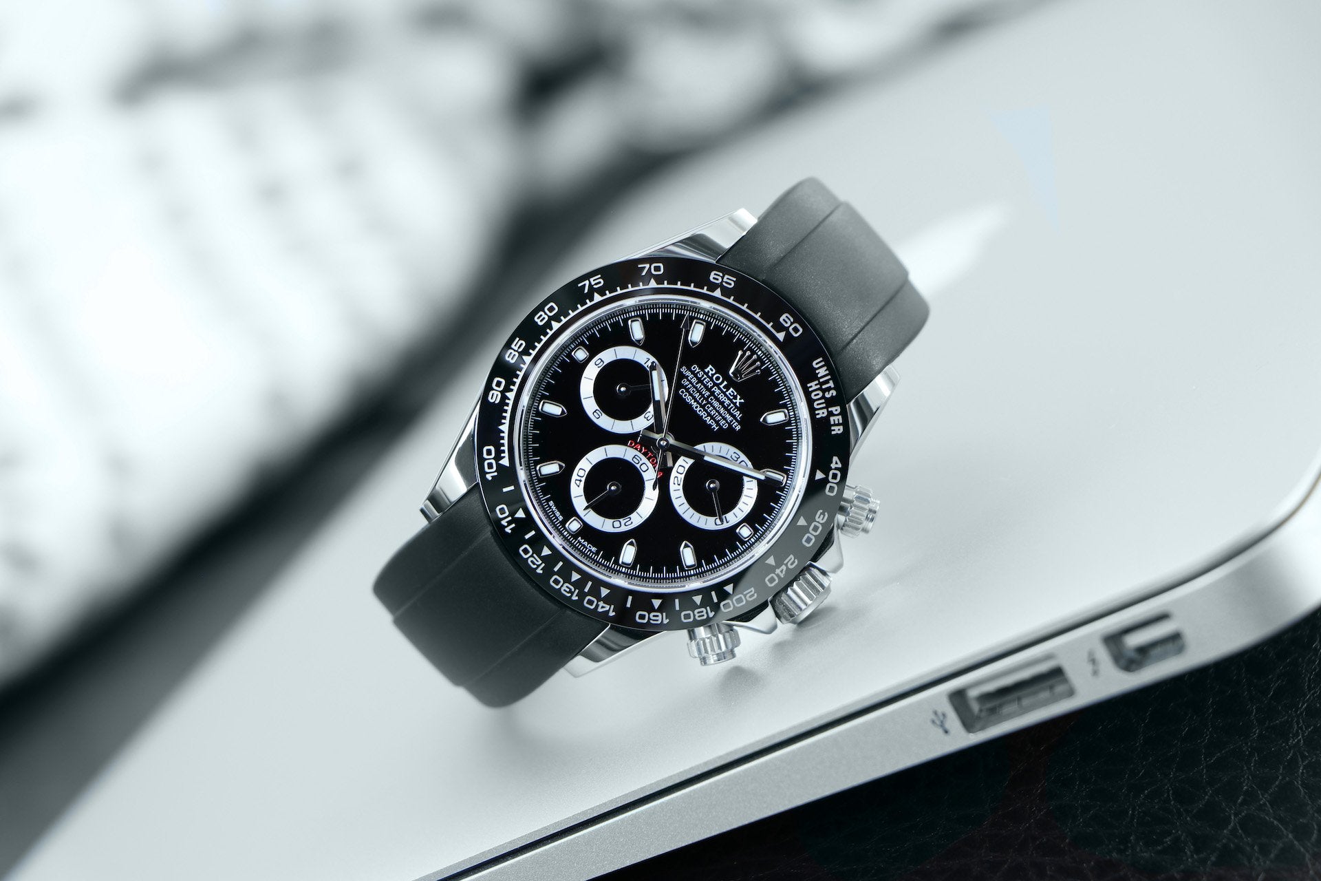 Everest Kautschukband für Rolex - Daytona Schwarz | thewristguy